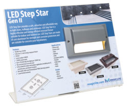 Cliquez pour plus d'informations sur le présentoir de merchandising - LED STEP STAR GEN II