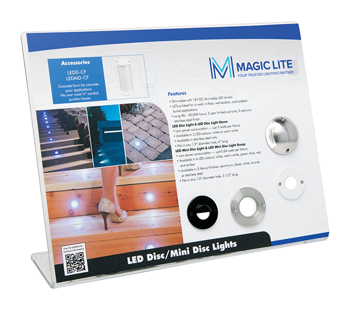 Présentoir de merchandising - LED DISC/MINI DISC & SCOOP/DOME