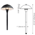 Thumbnail of The round hat gives a contemporary spin on a classic fixture. Round Tea-Hat Pathway Light Click to Advance