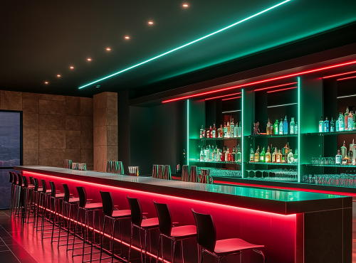 Customizable RGB Lighting in a Bar RGB High Power Indoor