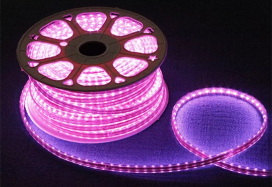 120V RGB LED Tape Light_Pink Color 120V AC RGB eStrip