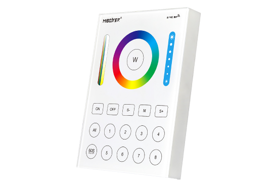 8-Zone RGB+CCT Controller 8 Zone RGB+CCT Wall Panel Remote 